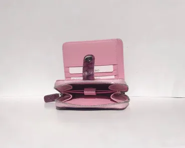 Preview: EMILY KROKOPRÄGUNG PURPLE Ellabee Ledergeldbörse